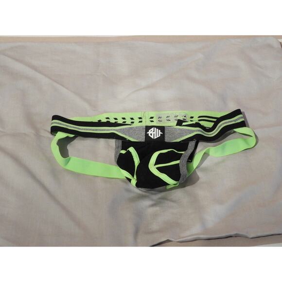 ⚡Mens Breedwell Jockstrap - Neon Green & Black - Techno Showstopper - Picture 1 of 3